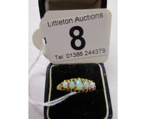 Victorian gold opal set ring