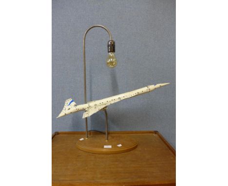 A Concorde table lamp 