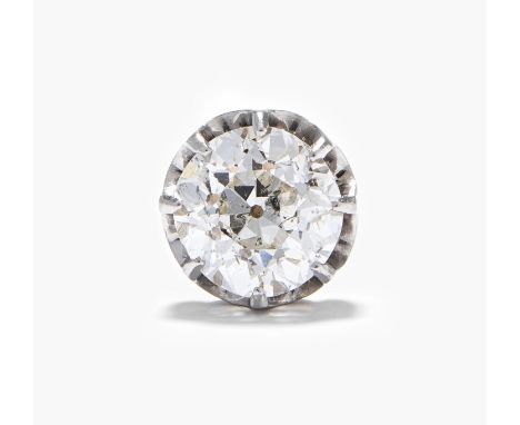 Platin/Gelbgold. 1 Altschliff-Diamant ca. 1.20–1.40 ct J/K-P1/2. 1,7 g.