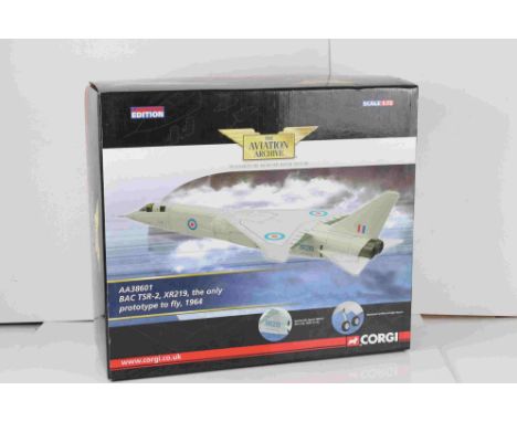 Boxed 1:72 AA38601 Corgi The Aviation Archive BAC TSR-2, XR219, the only prototype to fly,1964 box in gd condition, model app
