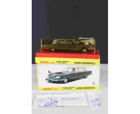 Boxed French Dinky 1435 Citroen Presidentielle Super Rapide Speedwheels diecast model in excellent condition, vg box, discolo