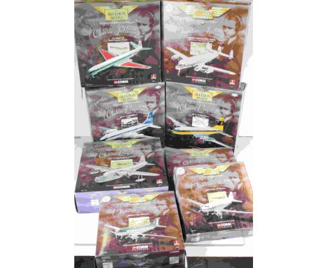 Eight boxed 1:144 Corgi Aviation Archive models to include 1st issue 48501 D.H Comet 4B British European Airways, 1st issue 4