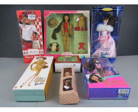 A collection of boxed Barbie dolls and accessories to include Enchanted evening Barbie, Naomi Campbell, Yue-Sai Wa Wa, West E