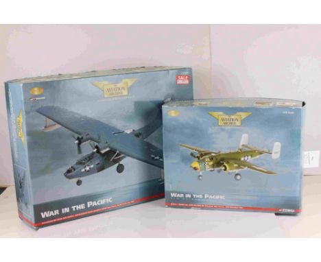 Two Boxed ltd edn Corgi The Aviation Archive War In The Pacific to include AA35308 B-25d-1 - Crabb 2nd, 345th BG/498th BS, Do