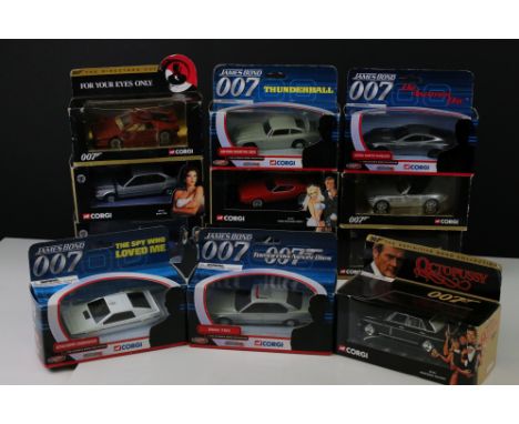 12 Boxed Corgi James Bond 007 diecast models to include 3 x The Directors Cut (Goldfinger Rolls Royce III, The World is Not E