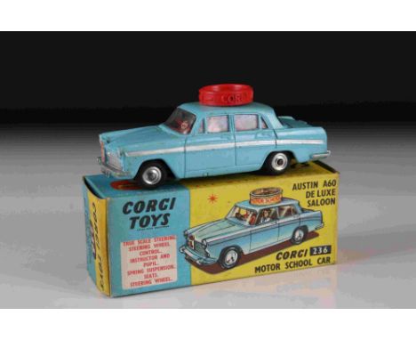 Boxed Corgi 236 Motor School Car Austin A60 De Luxe Saloon diecast model, diecast vg, box gd-vg 