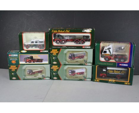 Eight boxed Corgi 1:50 Eddie Stobart Ltd diecast models to include 19306 Bedford S Box Van, Ltd edn 21601 AEC Ergomatic 6 Whe