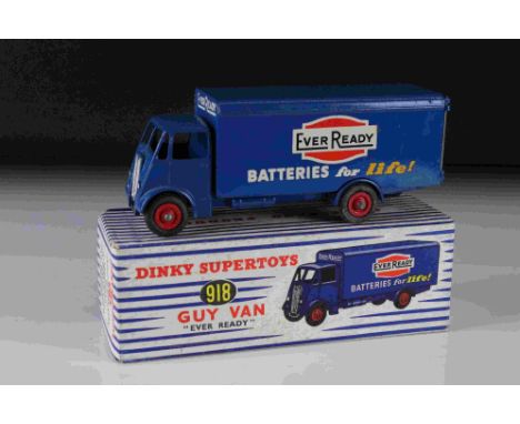 Boxed Dinky 918 Guy Van Ever Ready diecast model, diecast vg with a couple of marks, decals excellent, box vg 