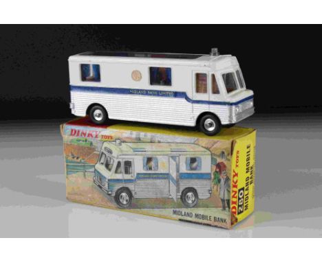 Boxed Dinky 280 Midland Mobile Bank diecast model in vg condition, showing slight discolouring and marks, box gd with some we