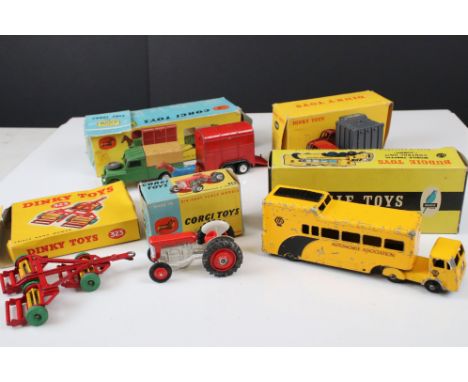 Five boxed commercial and farming diecast models to include 2 x Corgi (50 Massey Ferguson 65 Tractor &amp; Gift Set No 2 Land