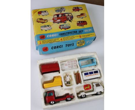 Boxed Corgi Gift Set 24 GS24 Constructor Set Commer ¾ Ton Chassis, complete with paint chips to diecast, poly box and lid wit