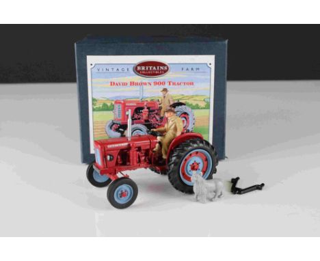 Boxed Britains Vintage Farm David Brown 900 Tractor diecast model, vg 