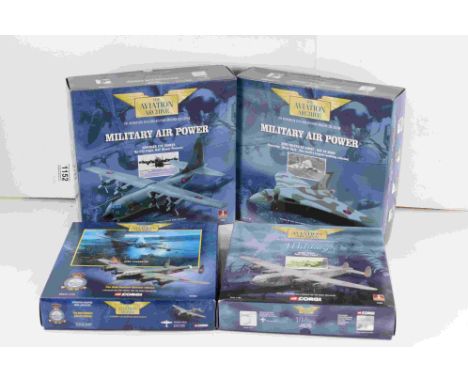 Four boxed Corgi The Aviation Archive to include 47204 Avro York RAF Kings Flight, 47304 Avro Lancaster, 48301 Avro Vulcan B2