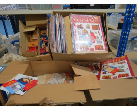 Large collection of Delprado Doll's House Step by Step magazines and furniture (4 boxes) 