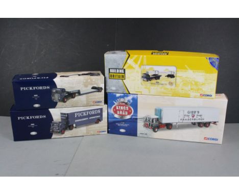 Four boxed Corgi diecast models to include CC12503 1:50  Kings Of The Road Atkinson Borderer Fridge Van Gibbs of Fraserburgh,