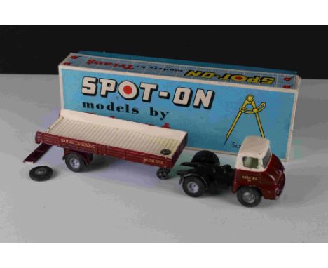 Boxed Triang Spot On 111A Ford Thames Trader with articulated flat float with sides diecast model, British railways decals, p