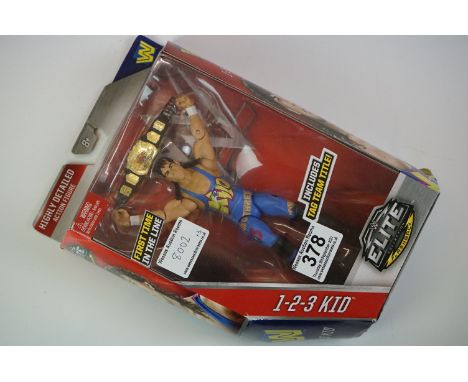WWE / WWF - Three boxed and unopened Mattel Elite Collection wrestling figures to include 123 Kid, Brutus the Barber Beefcake