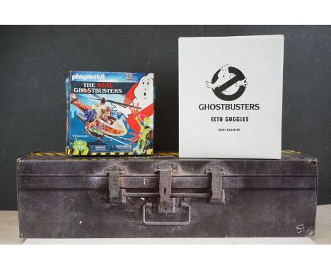 Boxed Hasbro Ghostbusters Plasma Series Spengler's Neurona Wand, with stand and instructions, measuring 64cm x 16cm x 16cm, a