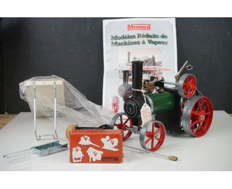 Mamod Steam Tractor in excellent condition and appearing unused, with accessories and paperwork 