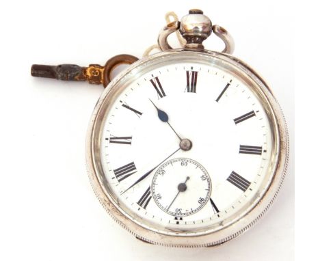 Last quarter of 19th century/first quarter of 20th century Continental white metal cased pocket watch with key wind, having b