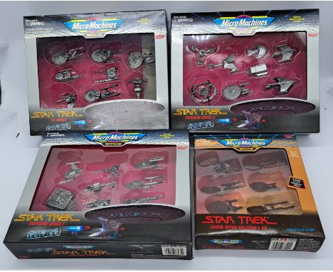 Galoob Micromachines Star Trek Collector's sets: Television Series I & II, The Movies and Limited Edition 'Bronze Colored Col