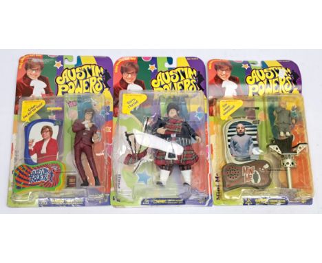 McFarlane Toys Austin Powers action figures, Good Plus, complete, within Good opened packaging, untested. Also includes Polo 