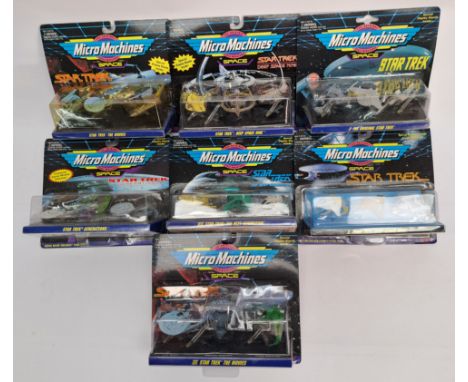 Assortment of Galoob Micromachines Star Trek sealed scale miniatures (x7). Good to excellentStar Trek the movies set, bubble 