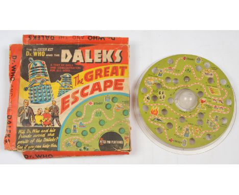 Peter Pan Playthings Dr. Who and the DALEKS - The Great Escape 1965. No ball. Condition - packaging poor, contents fair to fa