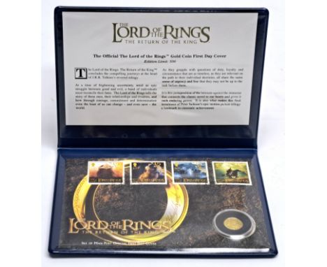 The Lord of the Rings The Return of the King The Official Gold Coin First Day Cover, Gold Proof 1/10oz Crown Coin, with Isle 