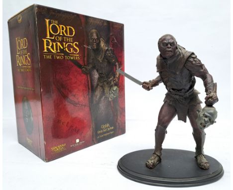 Sideshow Weta Collectibles Uglock, Uruk-hai Captain 1/6 Scale Polystone Figure. Opened, condition excellent to excellent plus