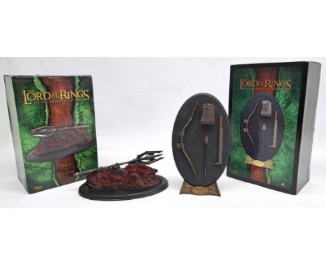 Sideshow Weta Lord of the Rings Fellowship of the Ring Arms of Lurtz &amp; Mace of Sauron. Good plus to excellent
