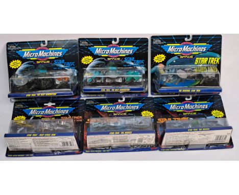 Assortment of Galoob Micromachines Star Trek sealed scale miniatures (x6). Good to excellent