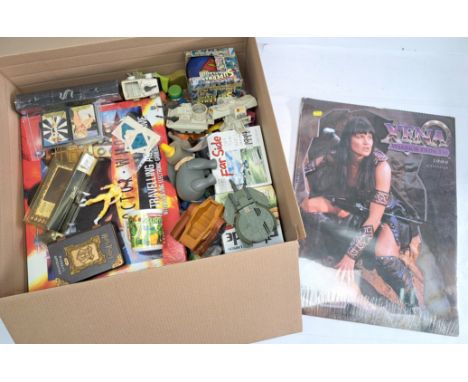 Quantity of TV &amp; Film related collectables, to include Kenner Star Wars vintage mini-rigs (all incomplete), Sports Time M