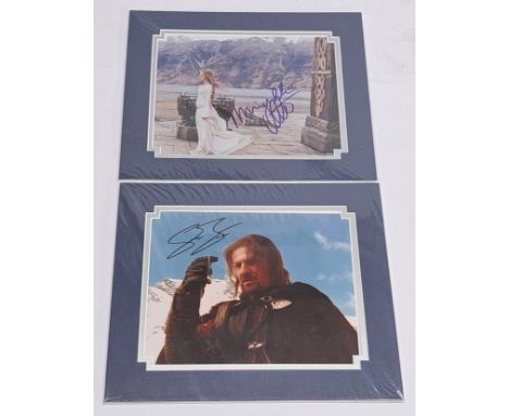 The Lord of the Rings autographed photos x2, to include photos signed by Sean Bean and Miranda Otto, each with Certificate of