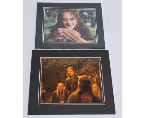 The Lord of the Rings autographed photos x2, to include photos signed by Sean Bean and Andy Serkis, each with Certificate of 