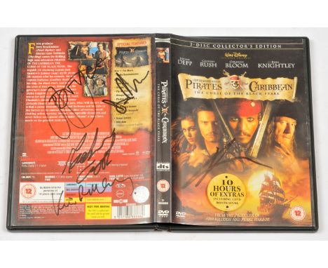 Walt Disney Pirates of the Caribbean DVD The Curse of the Black Pearl signed (sleeve) by: Keira Knightley, Jonathan Pryce, Ma