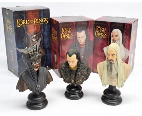 Sideshow Weta Lord of the Rings busts (x3) Mouth of Sauron, Saruman the White & Grima Wormtongue. Good to excellentSome spine