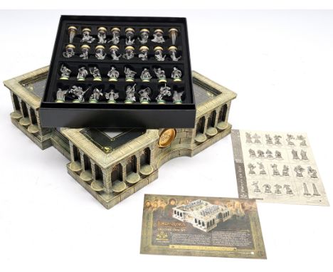 The Noble Collection The Lord of the Rings Collector's Pewter Chess Set, Excellent, within Good packaging, with certificate. 