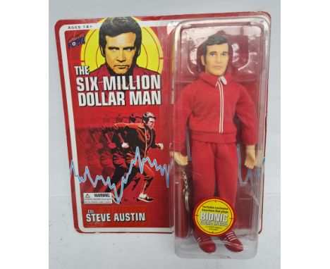 Bif Bang Pow The Six Million Dollar Man Col. Steve Austin Action Figure 2012 EMCE Toys. Excellent to Excellent Plus