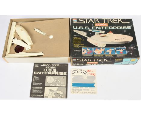 South Bend Star Trek Electronic U.S.S. Enterprise with unused stickers, untested, packaging fair to fair plus (torn down side