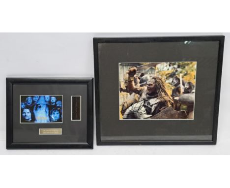 Lord of the Rings Lawrence Makoare as Lurtz signed photo (2004) with COA, plus 35mm film cell The Fellowship of the Ring 95/1