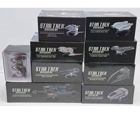 Eaglemoss &amp; Eaglemoss Hero Collector Star Trek Discovery Official Starship Collection Models x9, with magazines ( I.S.S. 