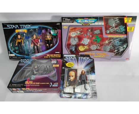 Micromachines Star Trek Limited edition Collectors set II, plus Playmates Beverly Crusher miscard (Seska Cardassian), plus mu