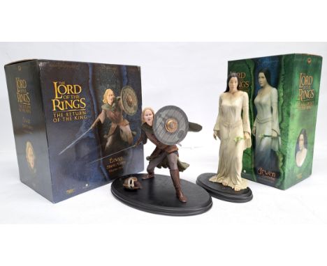 Sideshow Meta Lord of the Rings Eowyn Shield Maiden &amp; Arwen Evenstar 1/6 scale Polystone Figures. Good plus to Excellent.