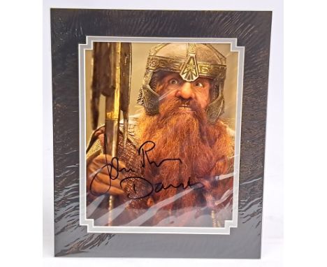 The Lord of the Rings John Rhys-Davies autographed mounted photo,&nbsp; with Certificate of Authenticity by Special Signings,