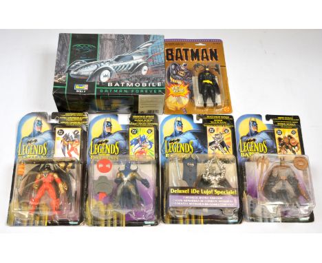 Kenner &amp; ToyBiz Batman related carded action figures, to include Kenner Legends of Batman and ToyBiz Batman, within Good 