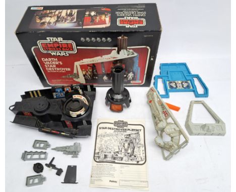 Palitoy Star Wars Darth Vader's Star Destroyer Action playset incomplete with instructions in fair to good packaging. Conditi