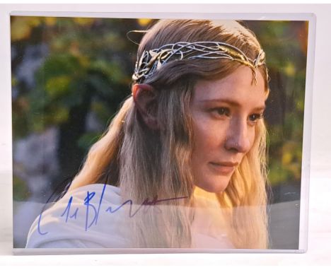 The Lord of the Rings Cate Blanchett autographed mounted photo, with Certificate of Authenticity by Cards Inc.. See photo.&nb