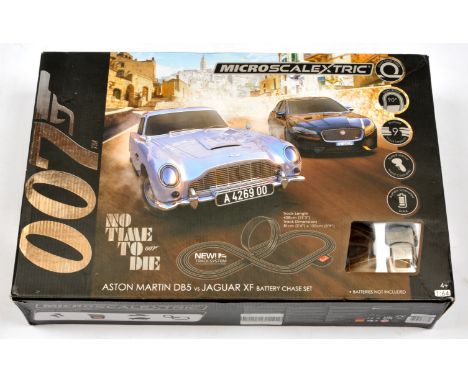MicroScalextric James Bond 007 No Time to Die Chase Set - Aston Martin DB5 vs Jaguar XF. Condition Good to Good Plus item is 