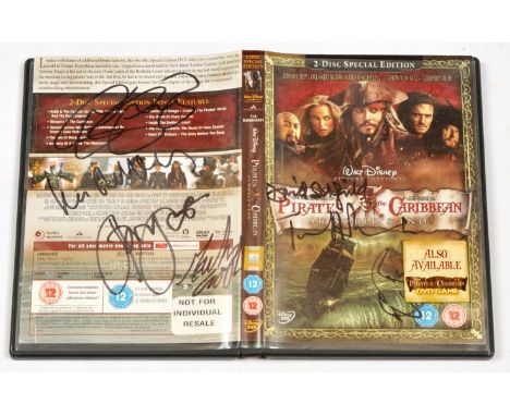Walt Disney Pirates of the Caribbean DVD At World's End signed (sleeve) by Bill Nighy, Kevin McNally, Stellan Skarsgard, Tom 